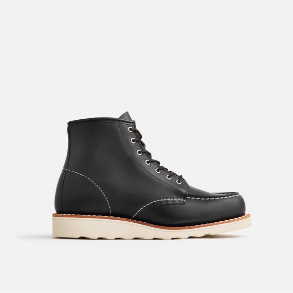 red wing - women’s classic moc short boot in boundary leather shoes black - Picture 1 of 10